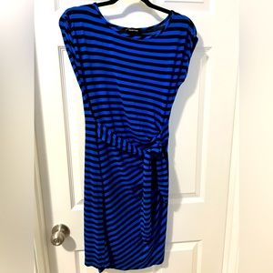 Blue & Black Striped Dress